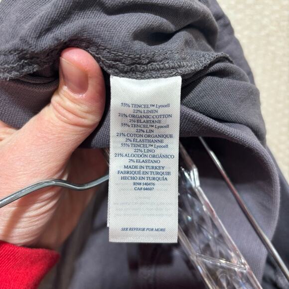 Faherty Women's Charcoal Gray Jogger Pants Tencel Organic Cotton Blend Size L - Picture 9 of 10